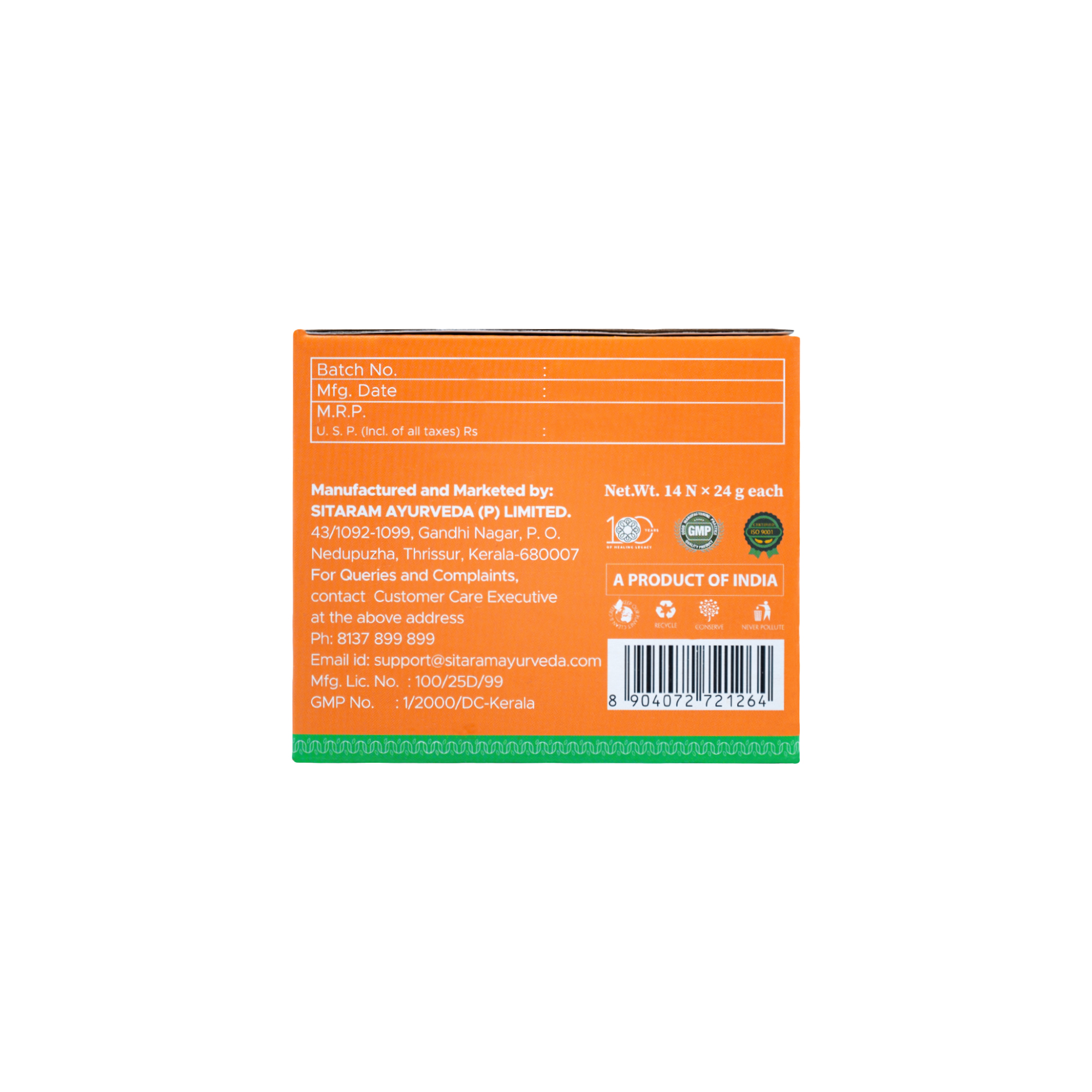 CHIRUVILWADI KASHAYA SACHET 336GM