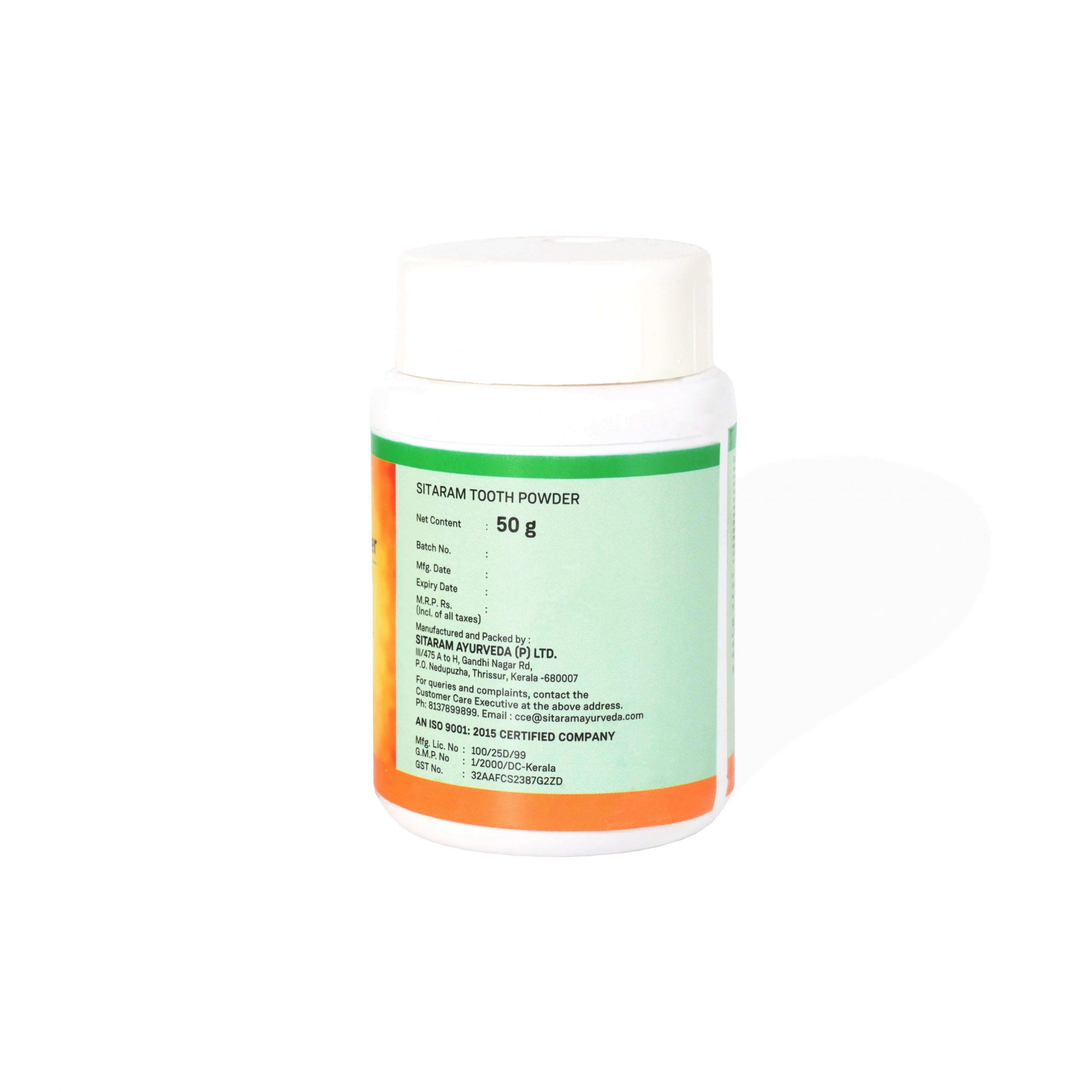 SITARAM TOOTH POWDER 50 GM