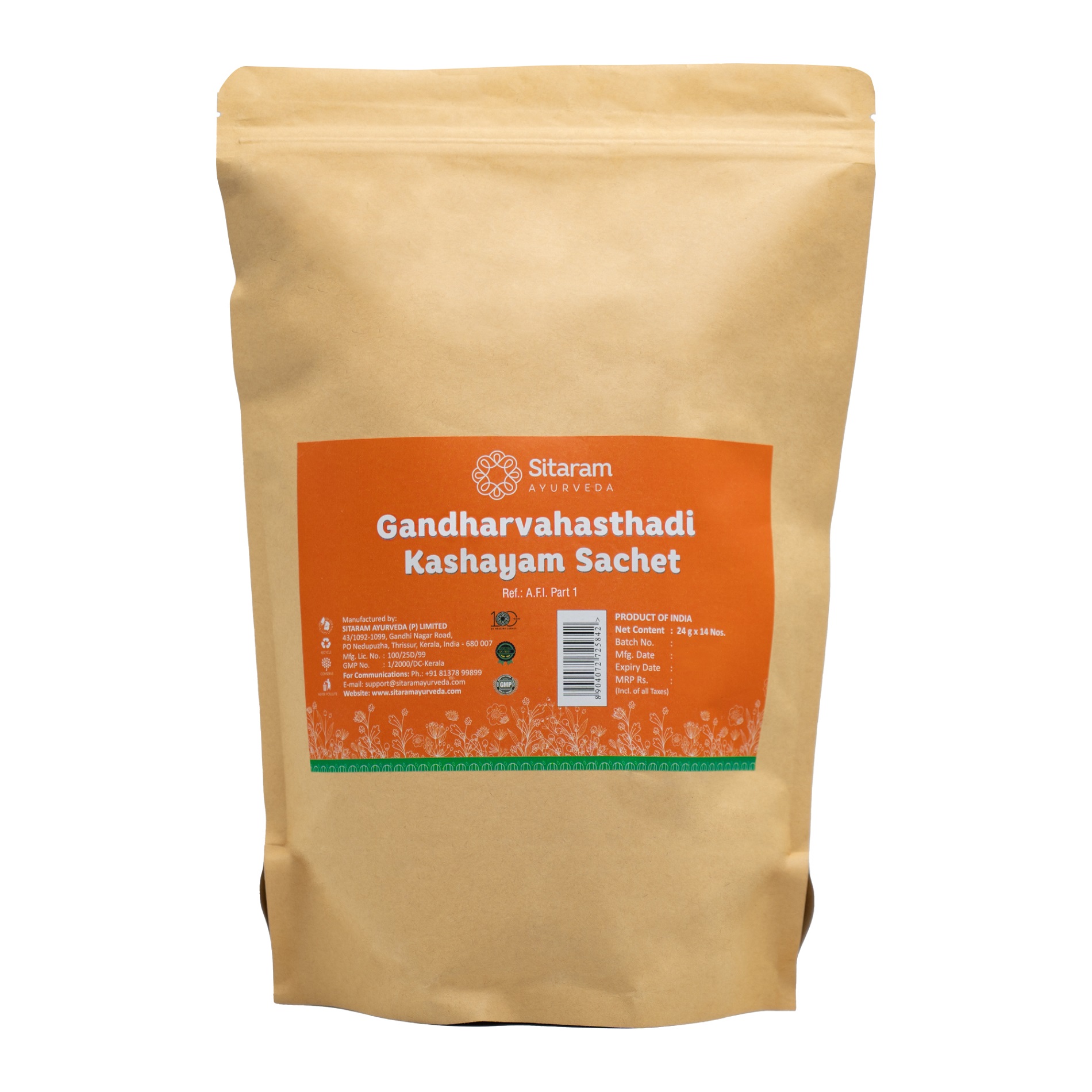 GANDHARVAHASTADI KASHAYAM SACHET 336GM
