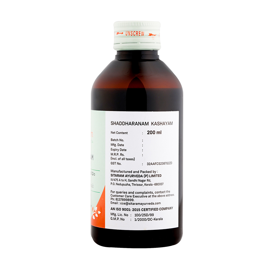 SHADDHARANAM KASHAYAM 200 ML